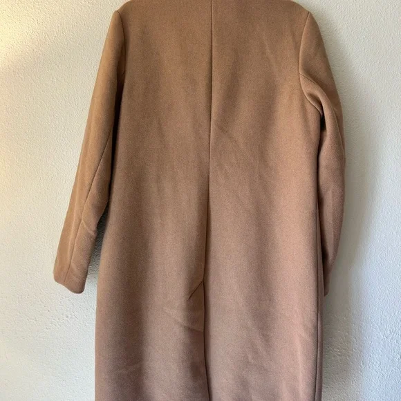 Abercrombie Women's Camel Wool-Blend Dad Coat - Picture 2 of 4